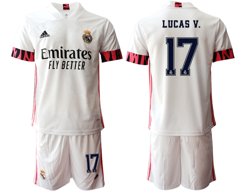 Men 2020-2021 club Real Madrid home #17 white Soccer Jerseys1
